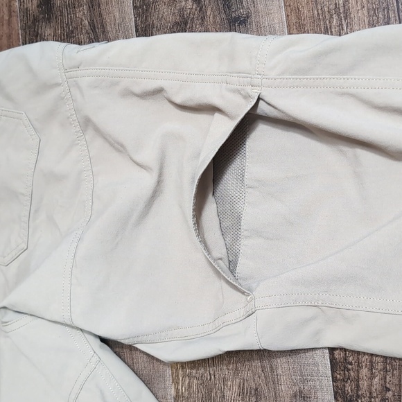AKHG Quickhatch Cargo Vented Hiking Trail Pants Size 34x32 In Tan Stretch Nylon - Picture 7 of 13